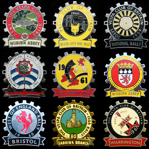 Vespa Rally Badges